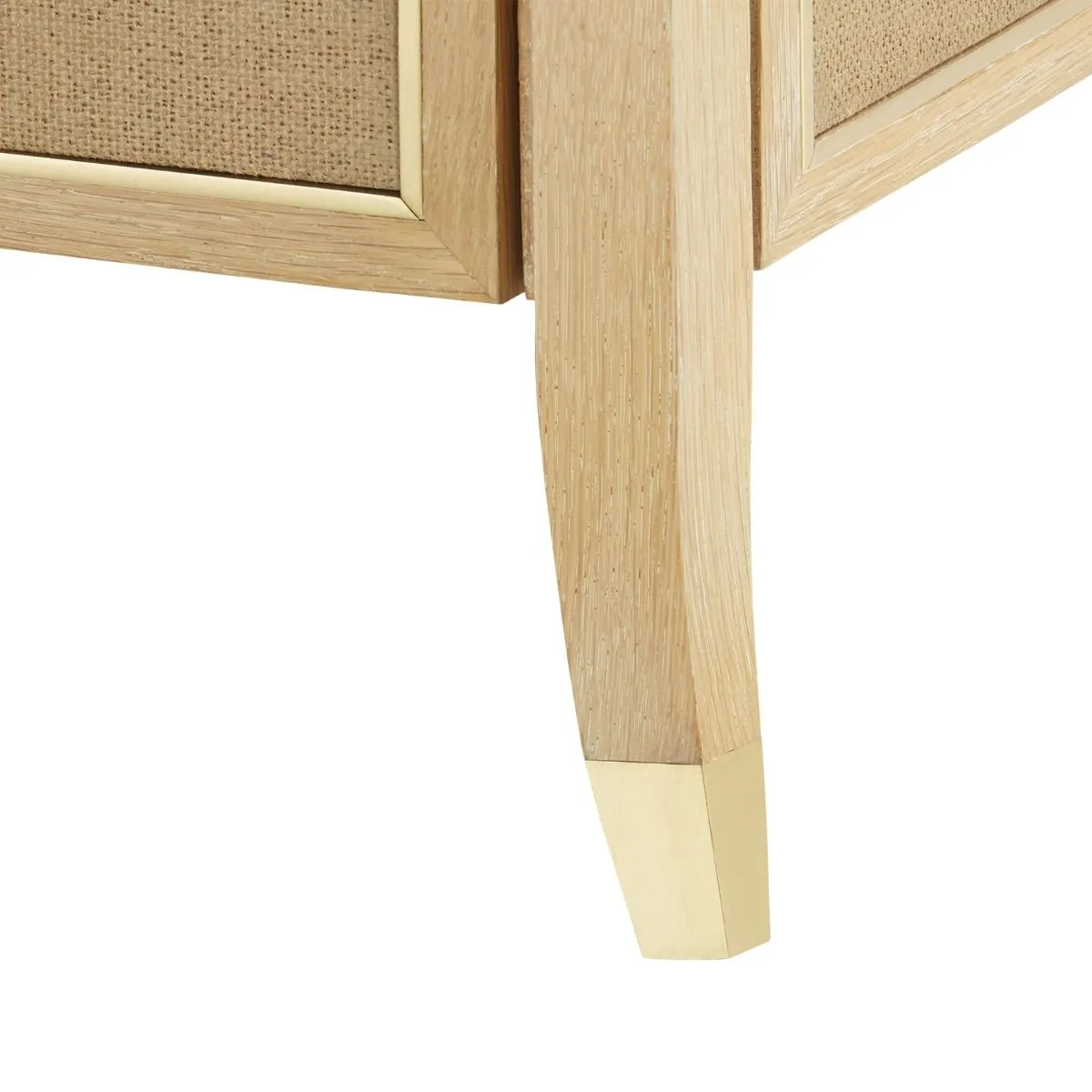 Paulina 3-Drawer Side Table / Natural and Camel