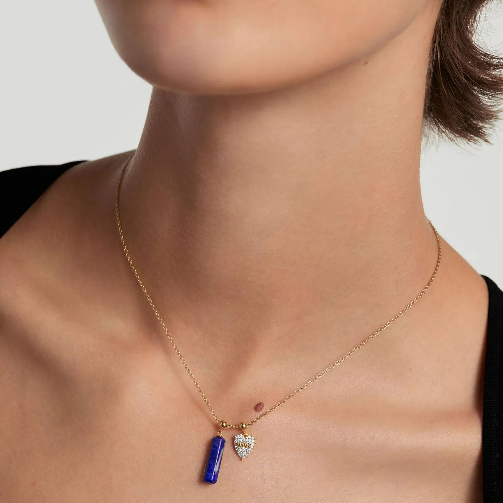 PDPAOLA Gold Lapis Lazuli Charm