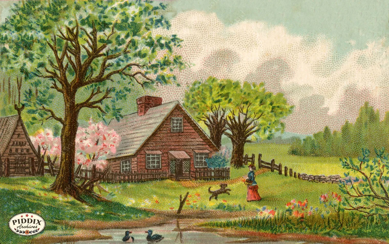 PDXC11020 -- Landscapes Woman and Dog