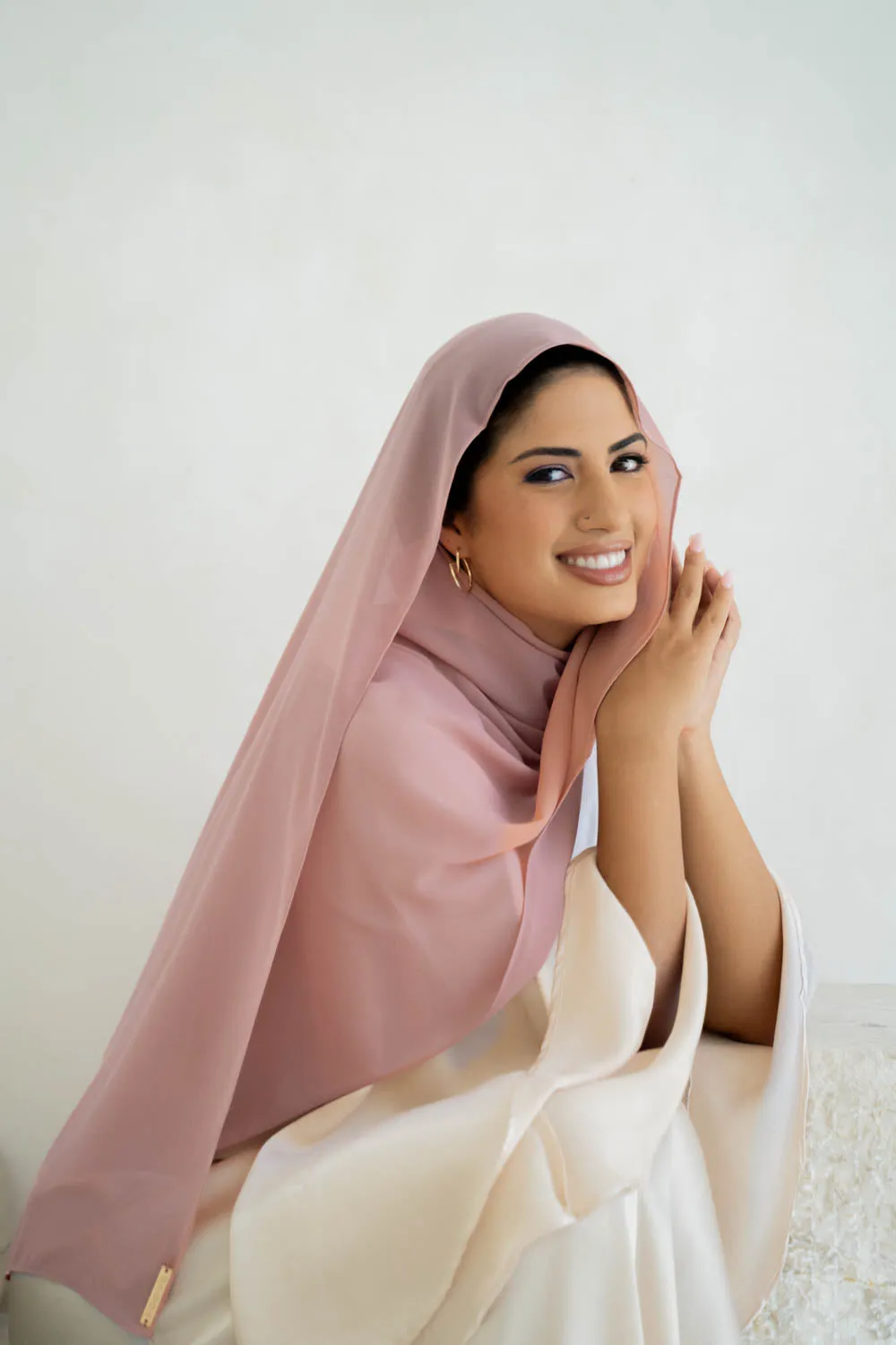 Petal blush Chiffon hijab-Colour 12