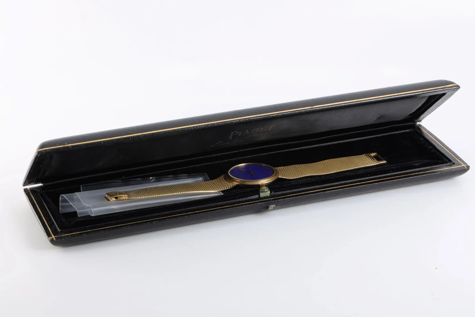 Piaget 18k Yellow Gold Lapis Dial 31mm Ladies Watch (54.25g.)