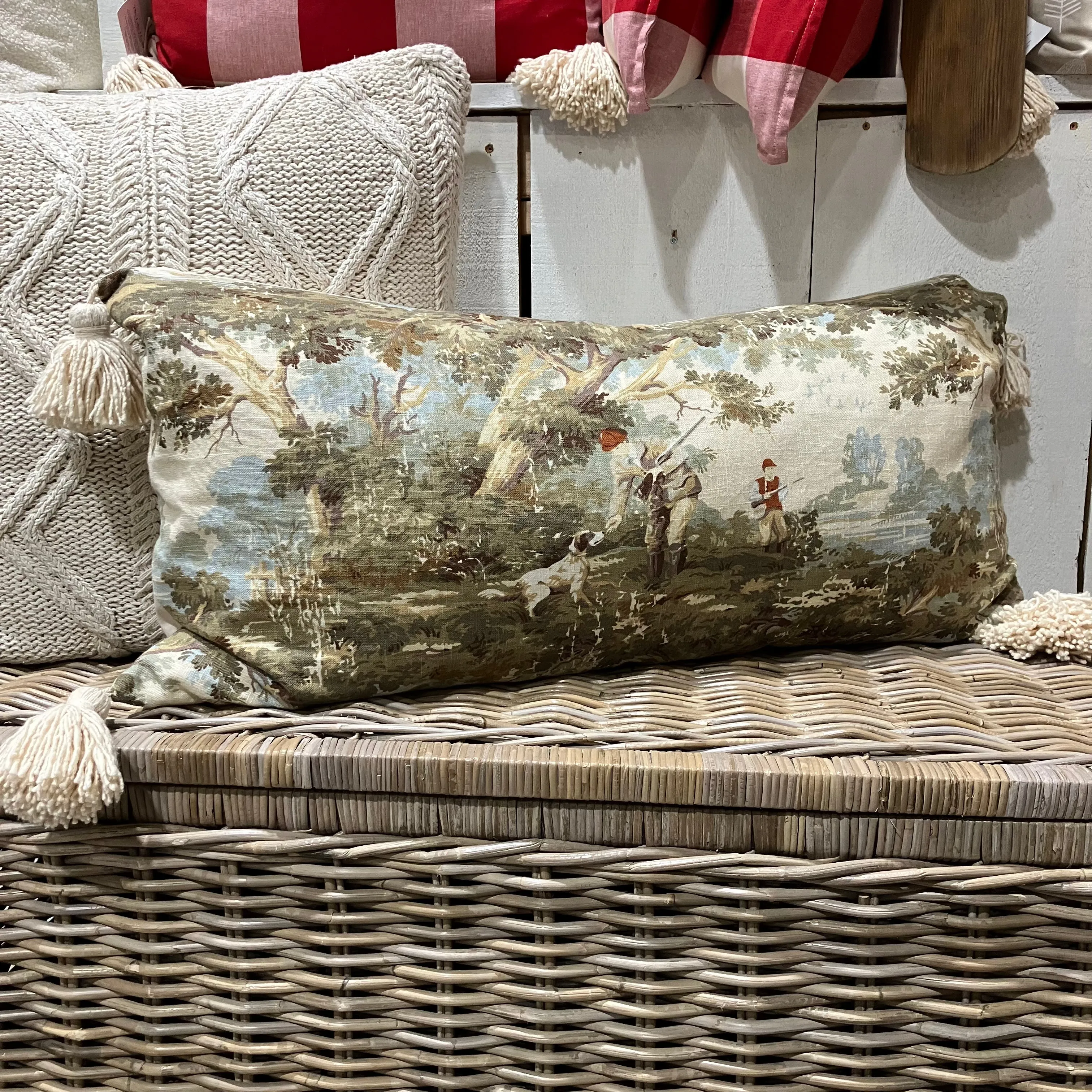 Pillow - Vintage Muskoka Print with Tassels