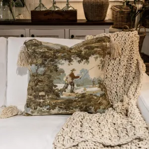 Pillow - Vintage Muskoka Print with Tassels