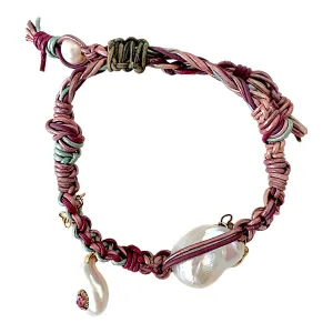 PINK GEMBURST BARBIE LEATHER BRACELET