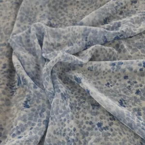 Printed Chiffon Fabric Powder Blue 150cm