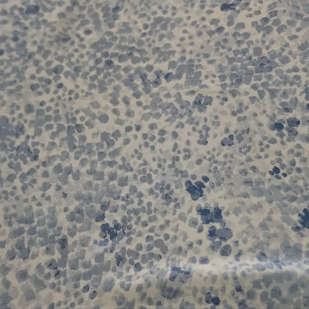 Printed Chiffon Fabric Powder Blue 150cm