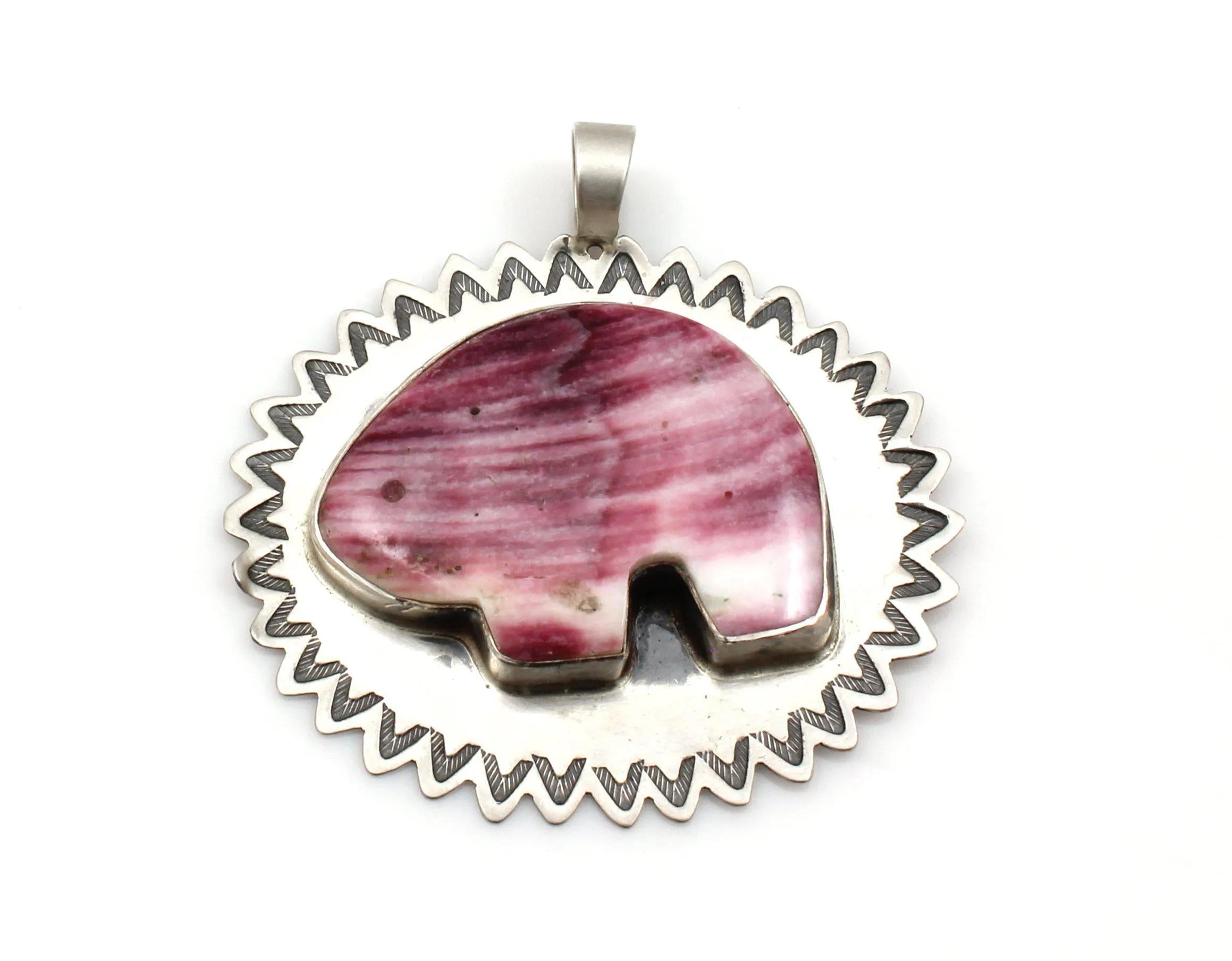 Purple Spiny Oyster Bear Pendant