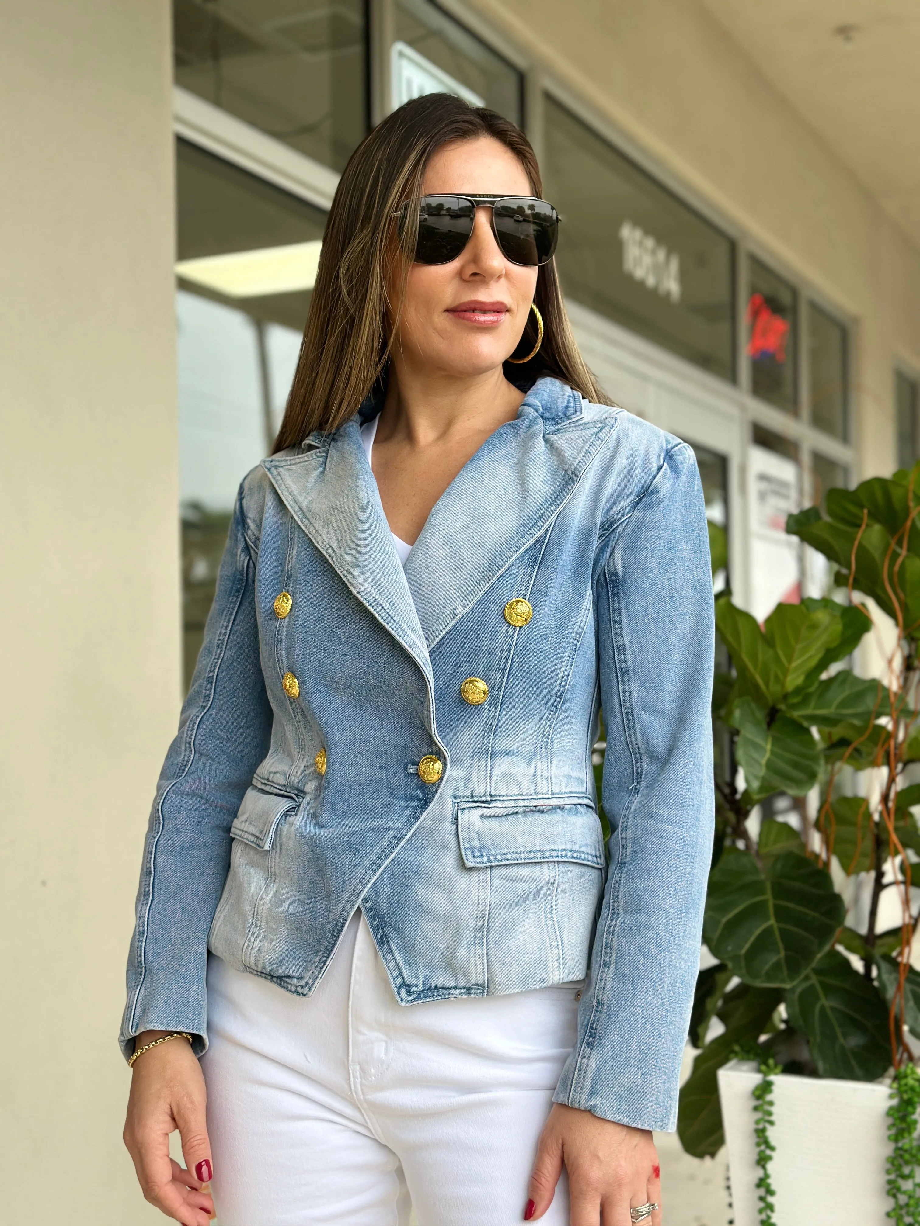 "Cata" Denim Blazer Jacket