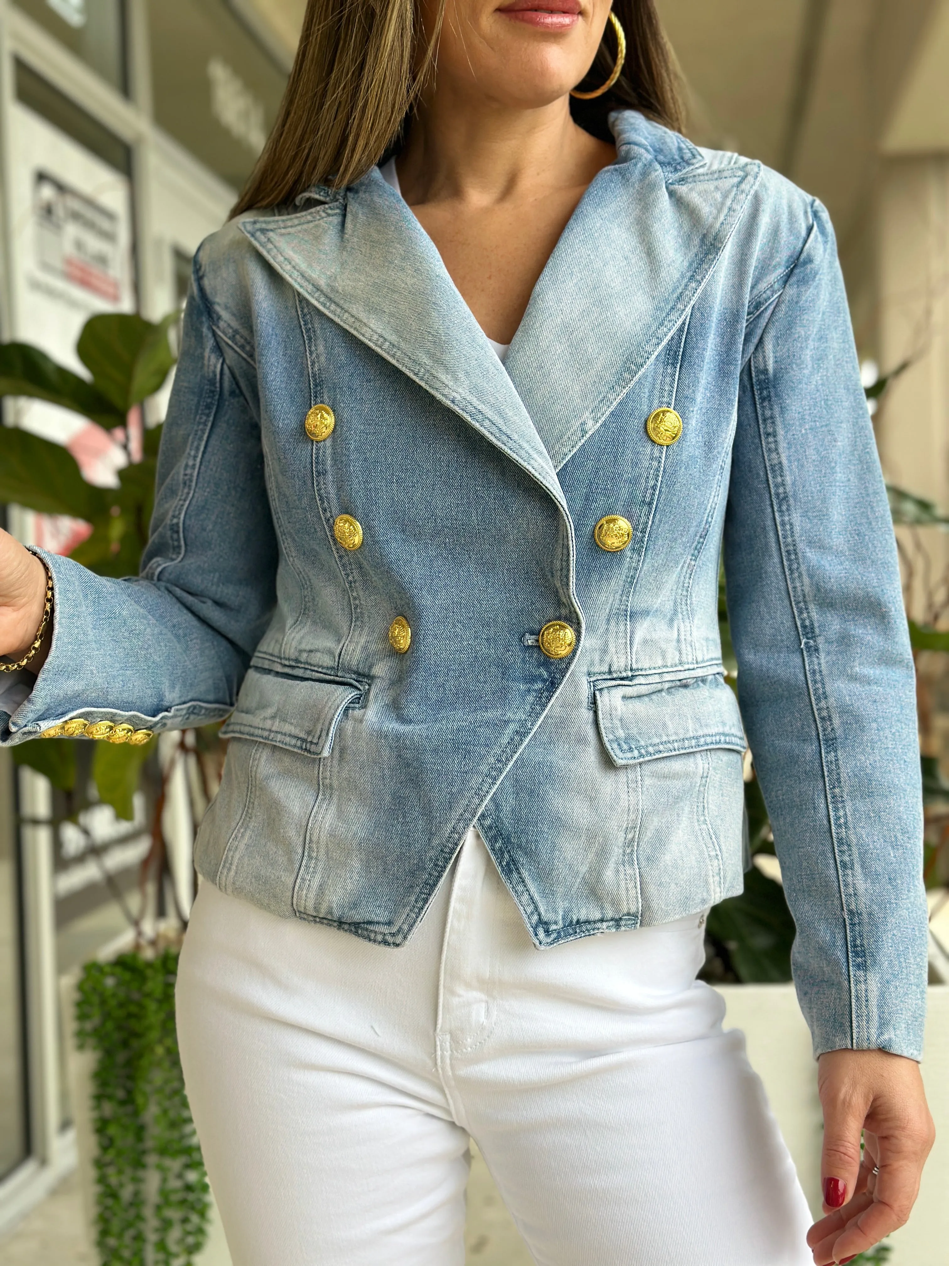 "Cata" Denim Blazer Jacket