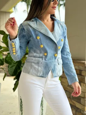"Cata" Denim Blazer Jacket