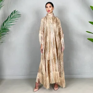 RAM22 ALAIA BISCUIT CHIFFON KAFTAN