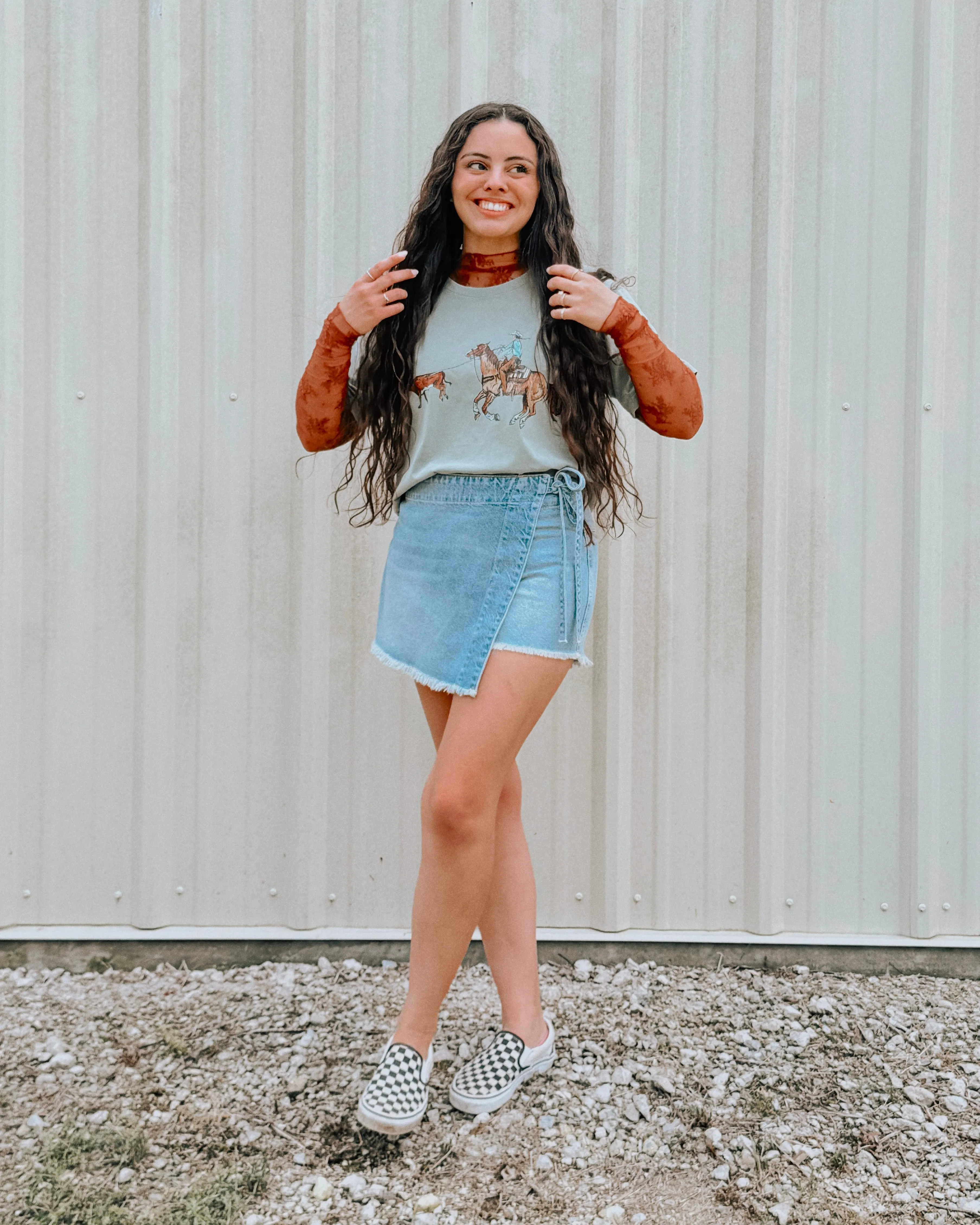 Ranchin' Cowgirl Cropped Tee