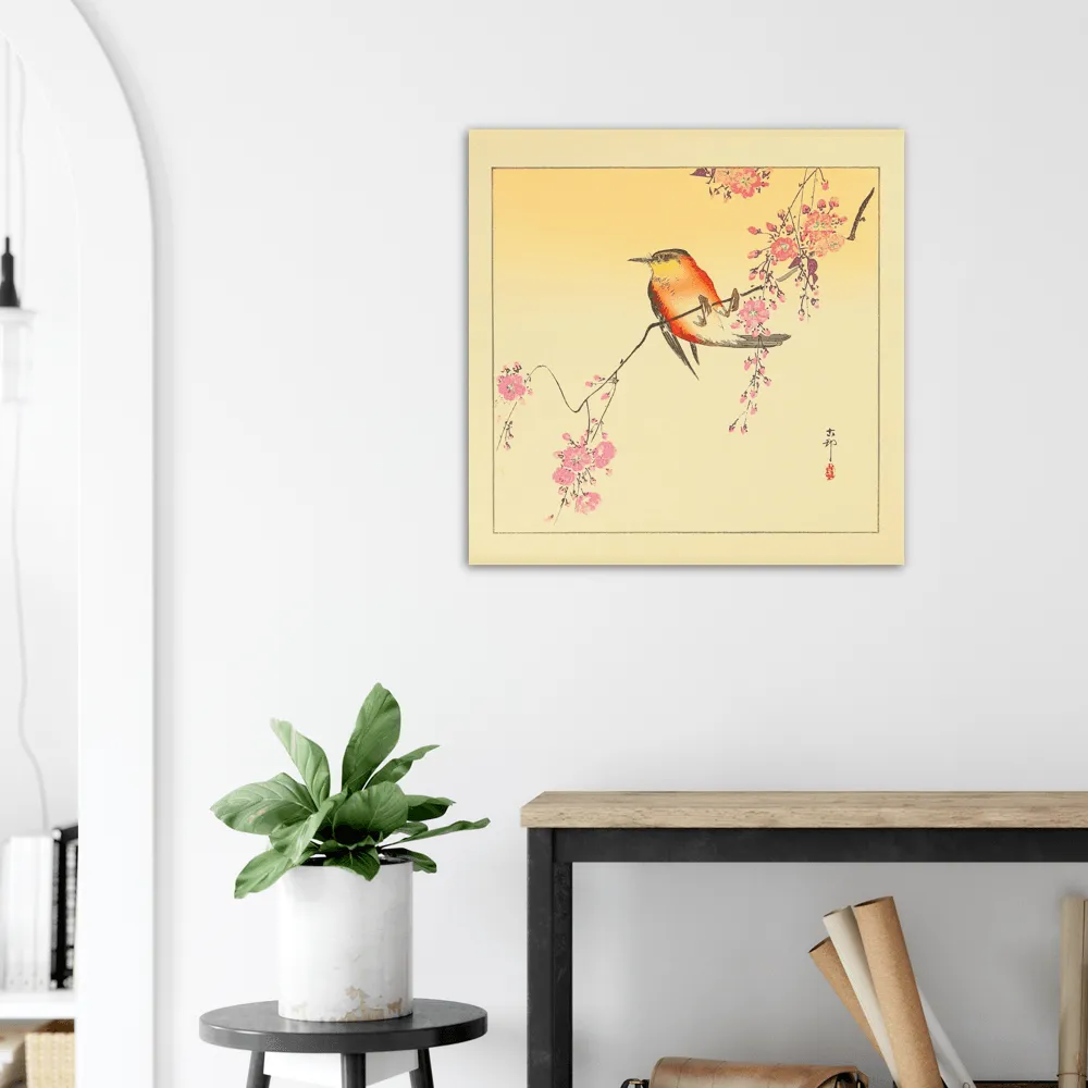Red Bird & Cherry Blossoms - Ohara Koson