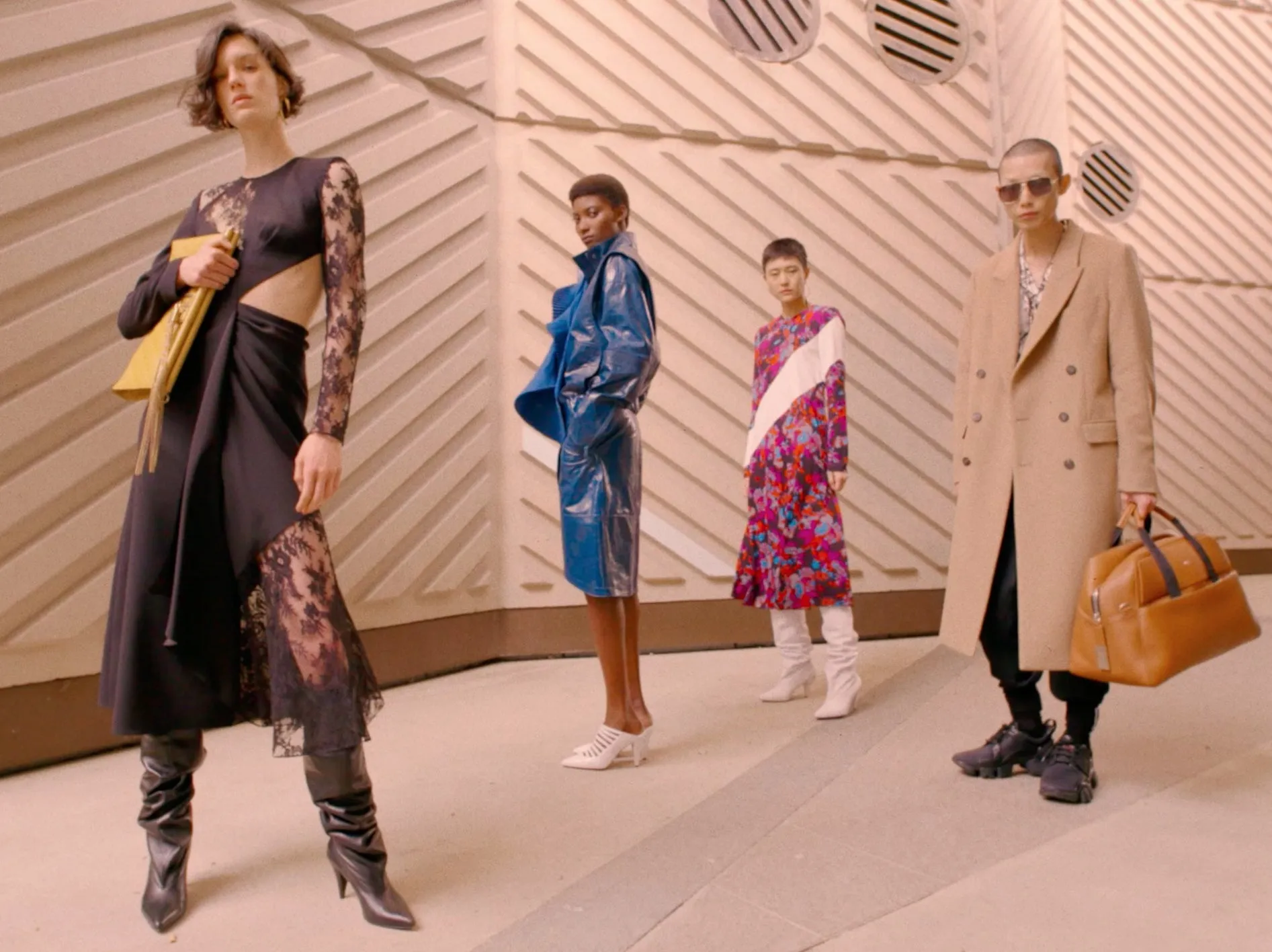 Resort 2019 Givenchy by Clare Waight Keller Black Lace Dress w Side Cut Outs