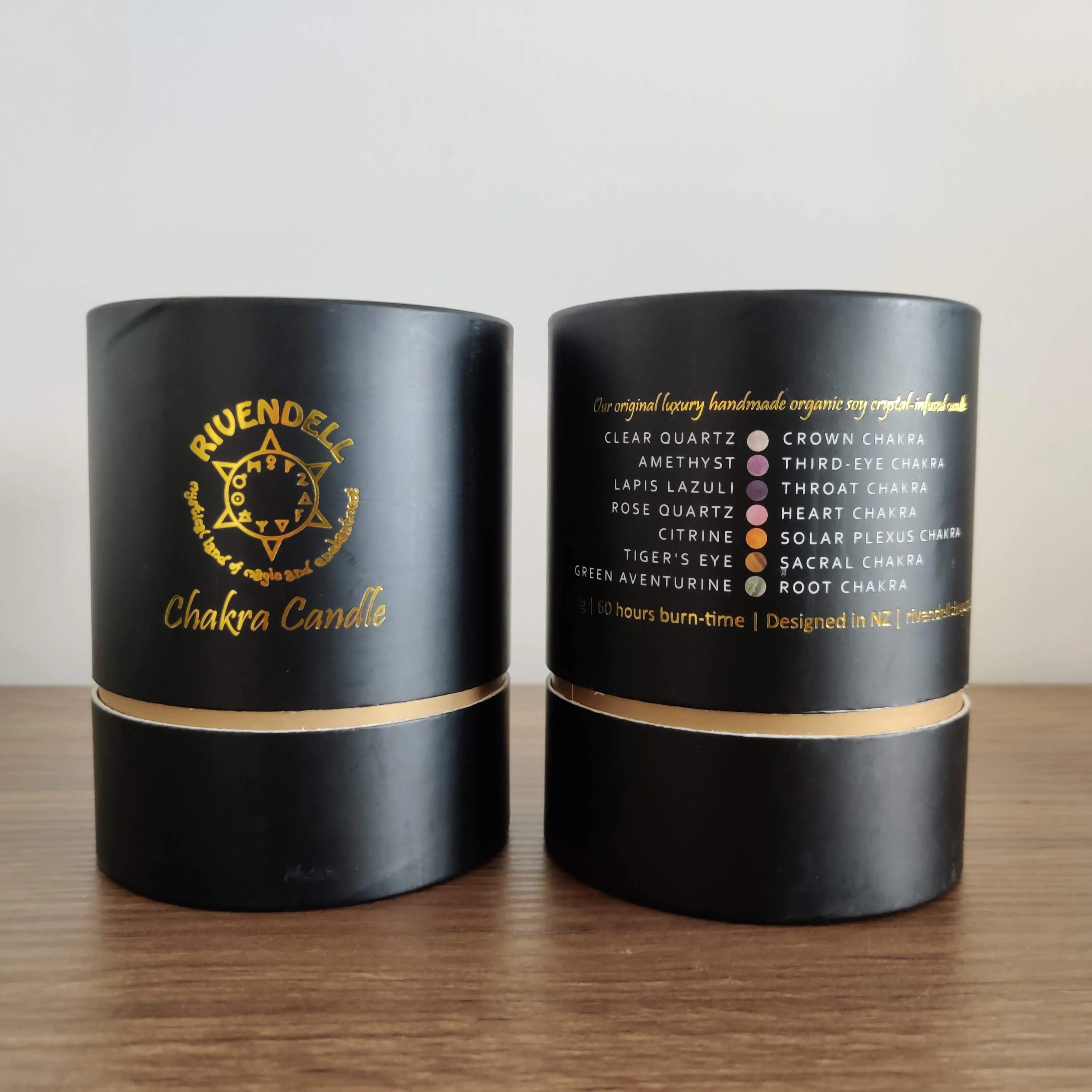 Rivendell's Chakra Candle: Patchouli and Wild Pear