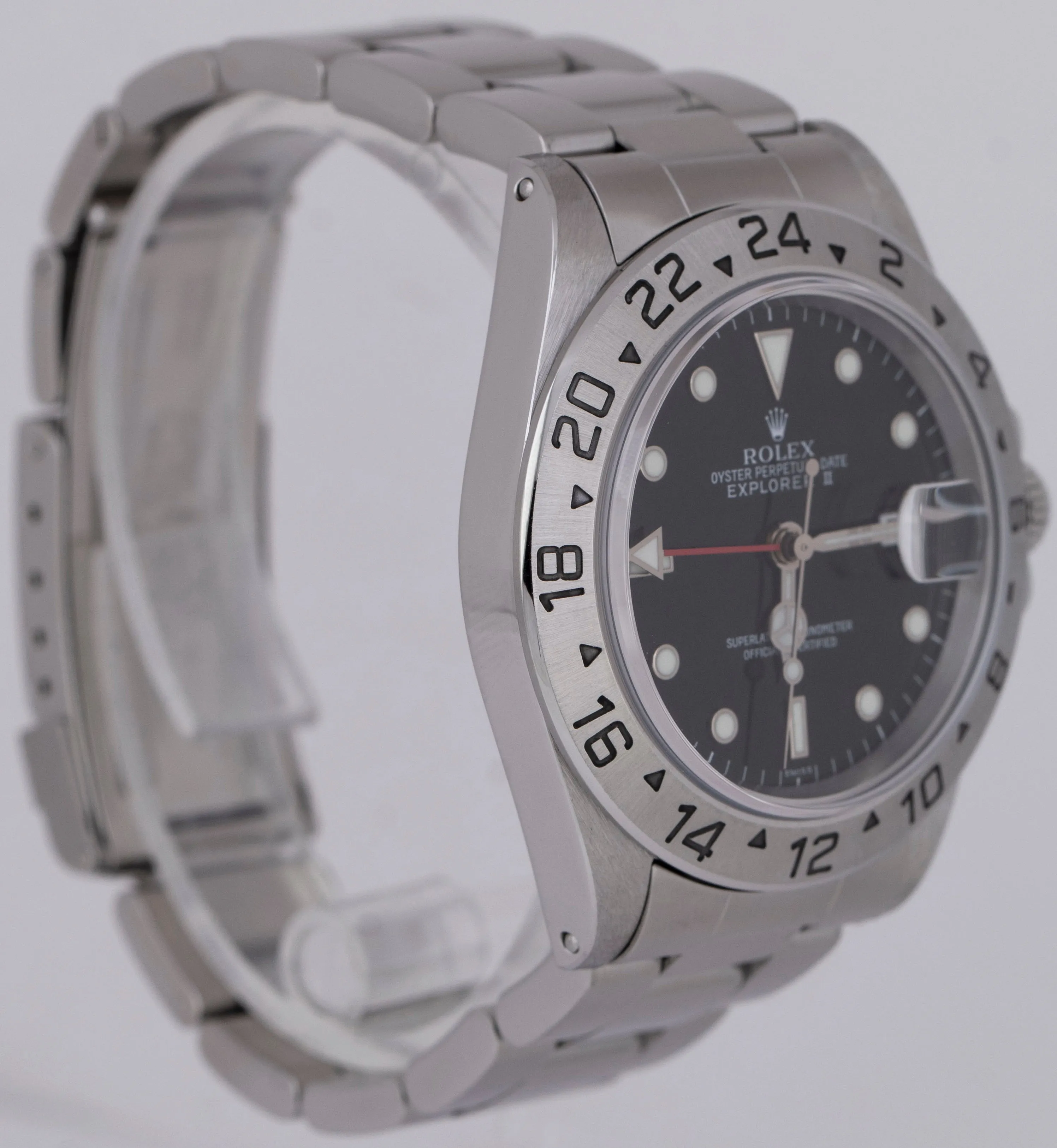 Rolex Explorer II Black Dial Stainless Steel SWISS ONLY 40mm Watch Red GMT 16570