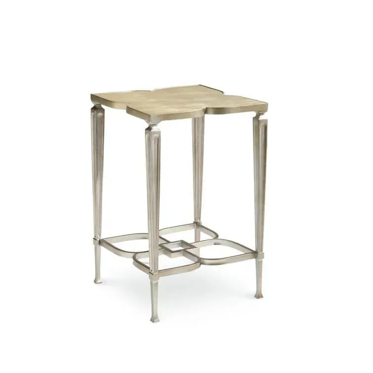 Rosa Silver Classic Clover End Table