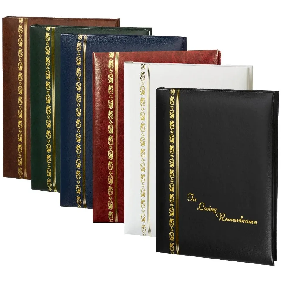 Royal Series Memorial Guest Book - 6 Ring - ST723-Black