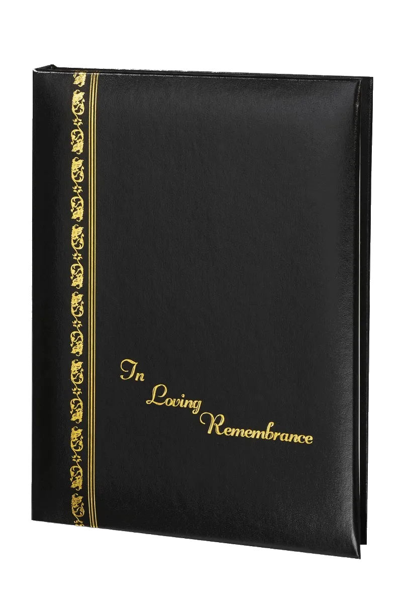 Royal Series Memorial Guest Book - 6 Ring - ST723-Black