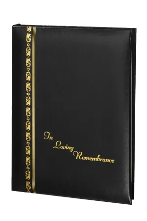 Royal Series Memorial Guest Book - 6 Ring - ST723-Black