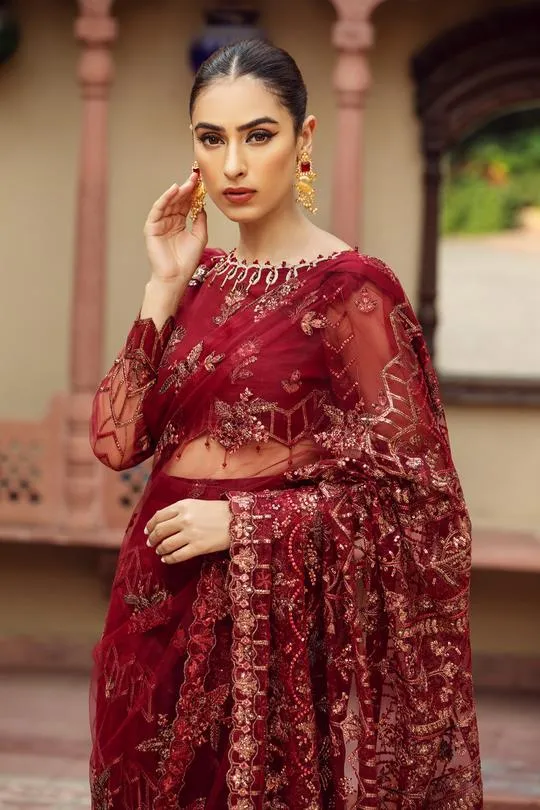 Rungrez | Alizeh Embroidered Chiffon Festive Collection Shahtaj | Unstitched Embroidered Chiffon Suits