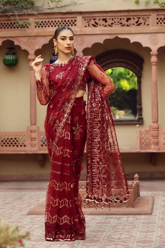 Rungrez | Alizeh Embroidered Chiffon Festive Collection Shahtaj | Unstitched Embroidered Chiffon Suits