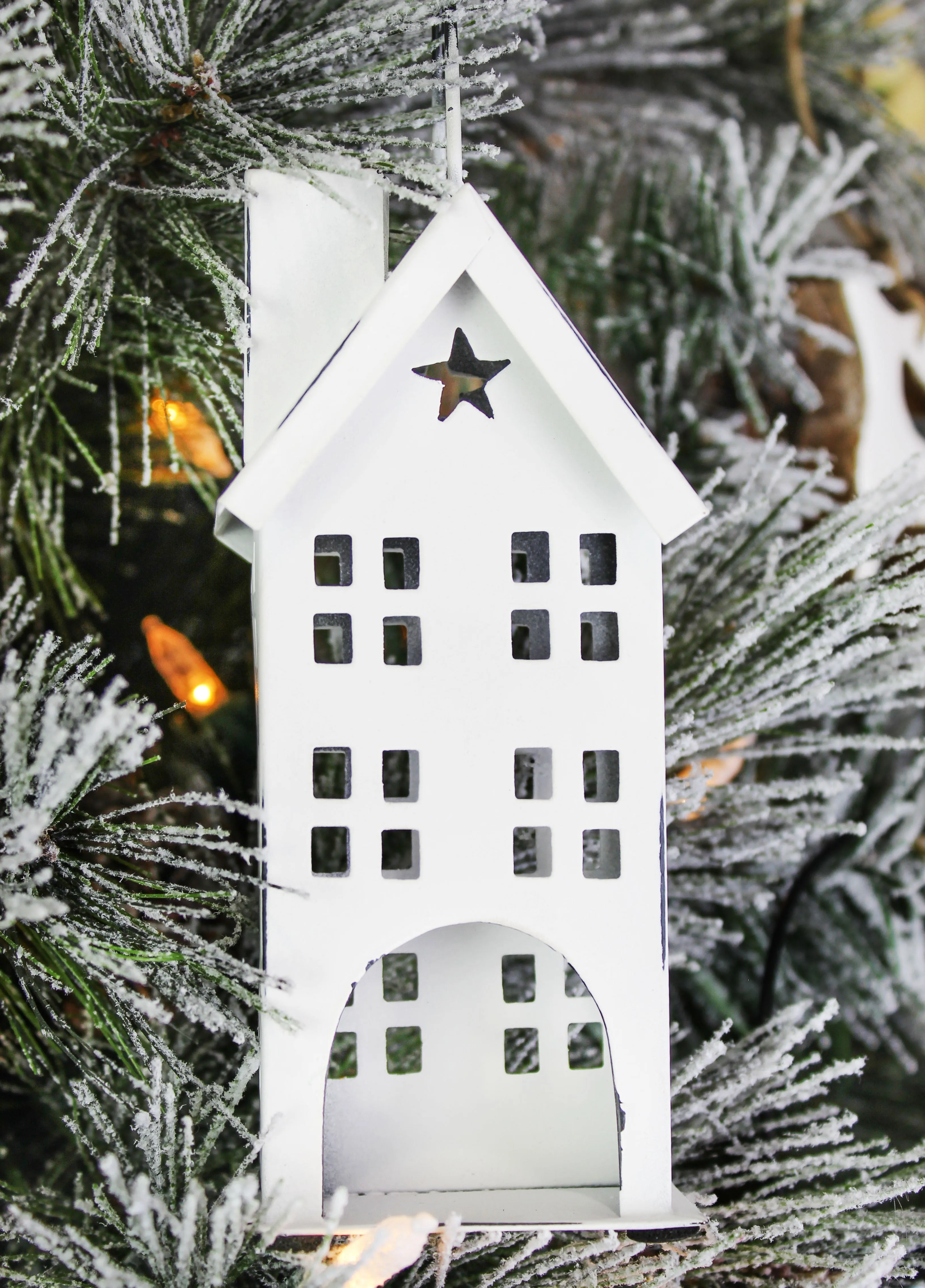 Rustic White Tin Ornaments (Case of 9 Sets)