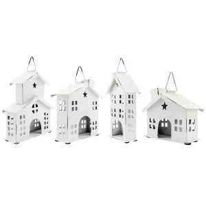 Rustic White Tin Ornaments (Case of 9 Sets)