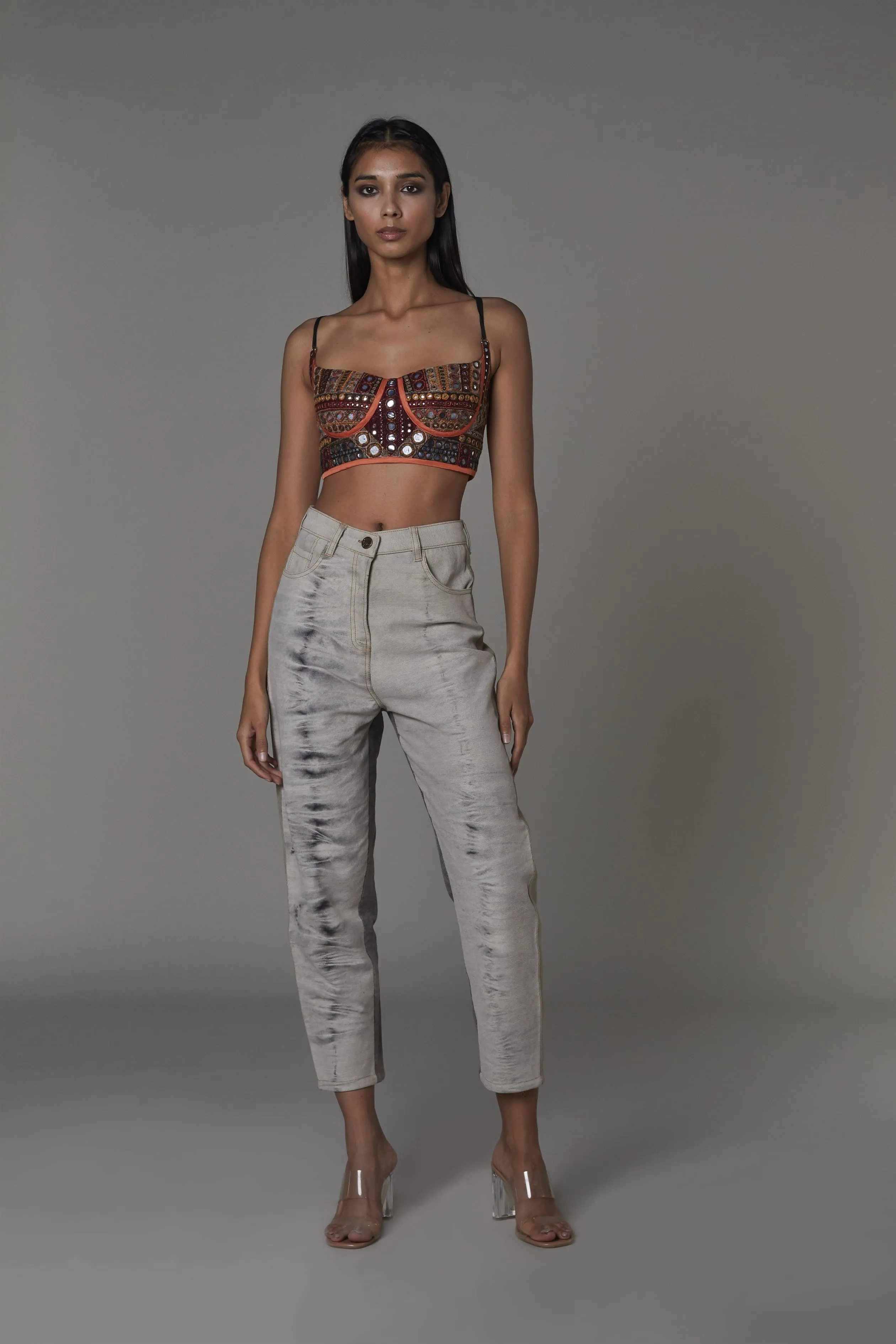 Saaksha & KinniÂ    I   Grey denim jeans Denim Grey   SS22003