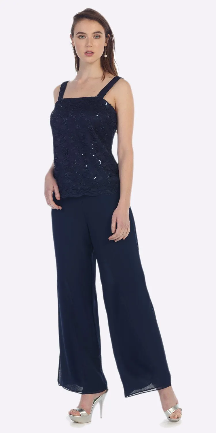 Sally Fashion 8850 Pant Suit Set Includes Jacket and Top