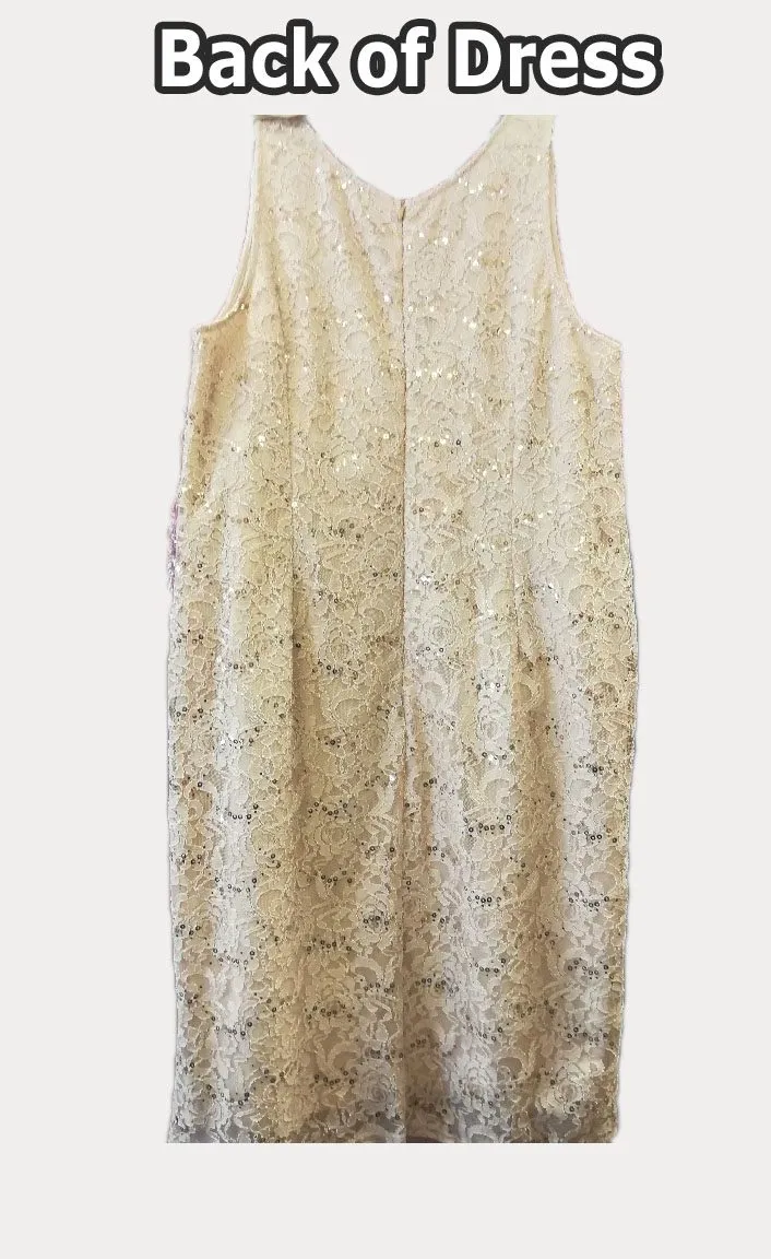 Sally Fashion 8856 Knee Length Semi Formal Dress Includes Chiffon Bolero Jacket