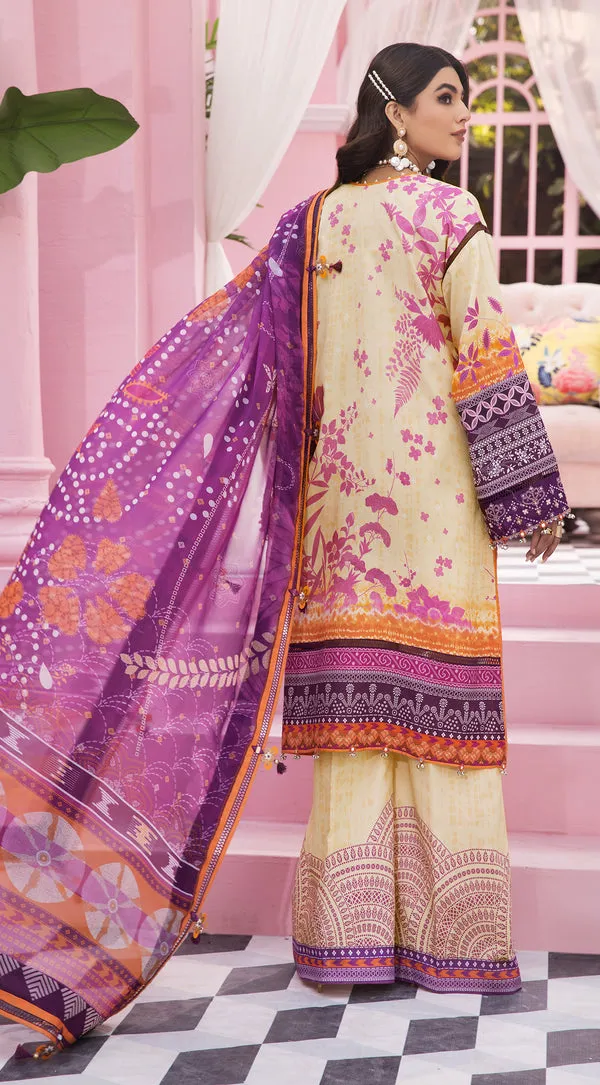 SANJANA | Anaya VIVA by Kiran Chaudhry Embroidered Lawn '22 | Unstitched Embroidered Lawn Suits