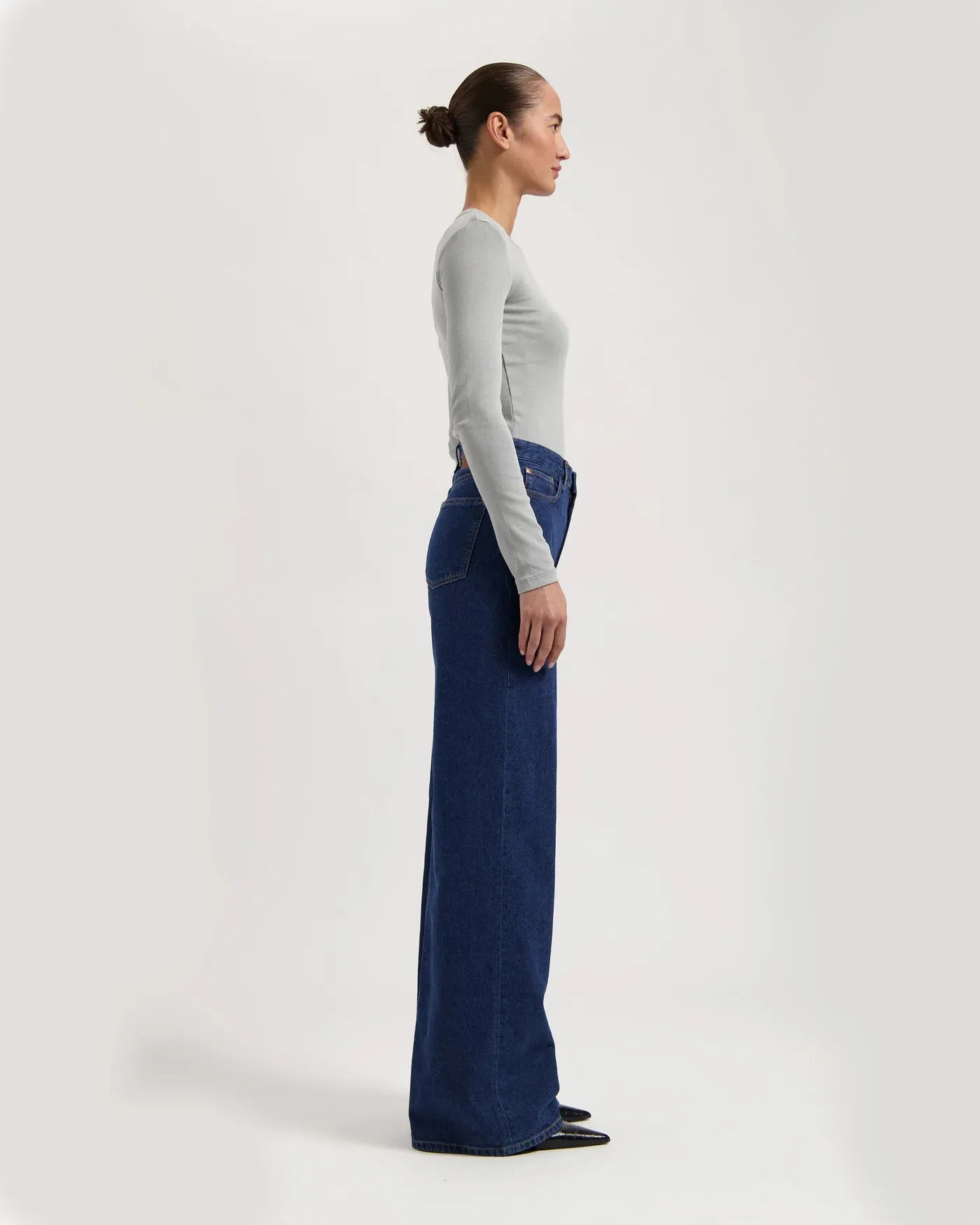 Sara High Loose - Stone Indigo