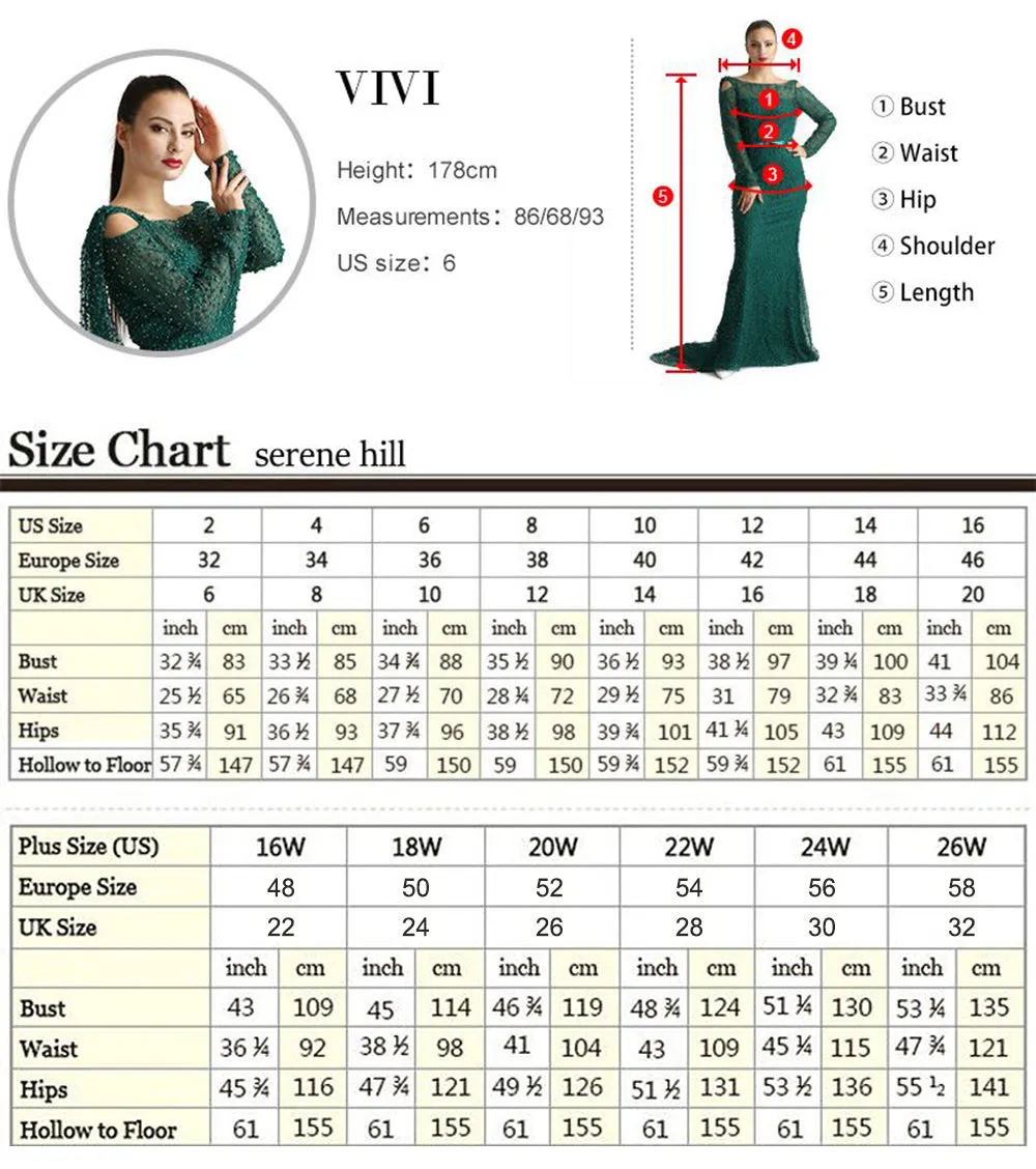 Serene Hill Turquoise Luxury Ankle Length Evening Dresses Gown For Woman