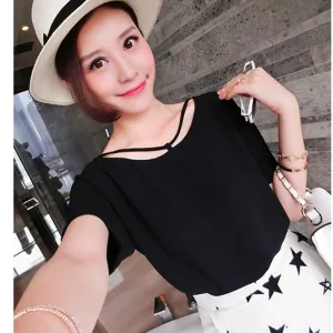 Short Sleeve Chiffon T-Shirt (4 Colors)