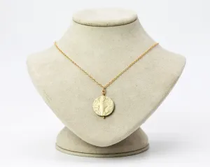 Single Disc Necklace / Golden Elemental