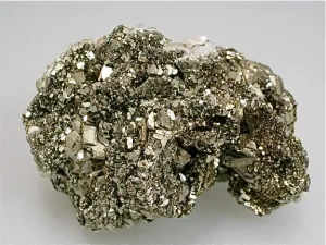 SOLD Pyrite after Pyrrhotite, Trepca Complex, Kosovska Municipality, Kosovo Miniature/small cab $125. 3.5 x 4.5 x 6 cm Online 11/9