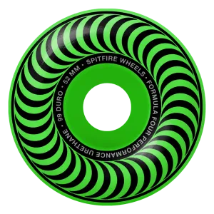 SPITFIRE 52mm Classic Neon Green Formula Four Wheels