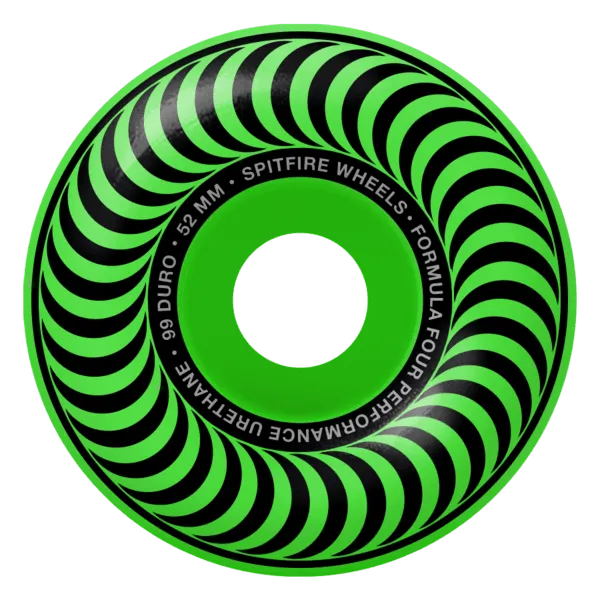 SPITFIRE 52mm Classic Neon Green Formula Four Wheels