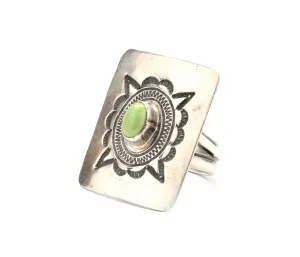 Square Gaspeite Ring