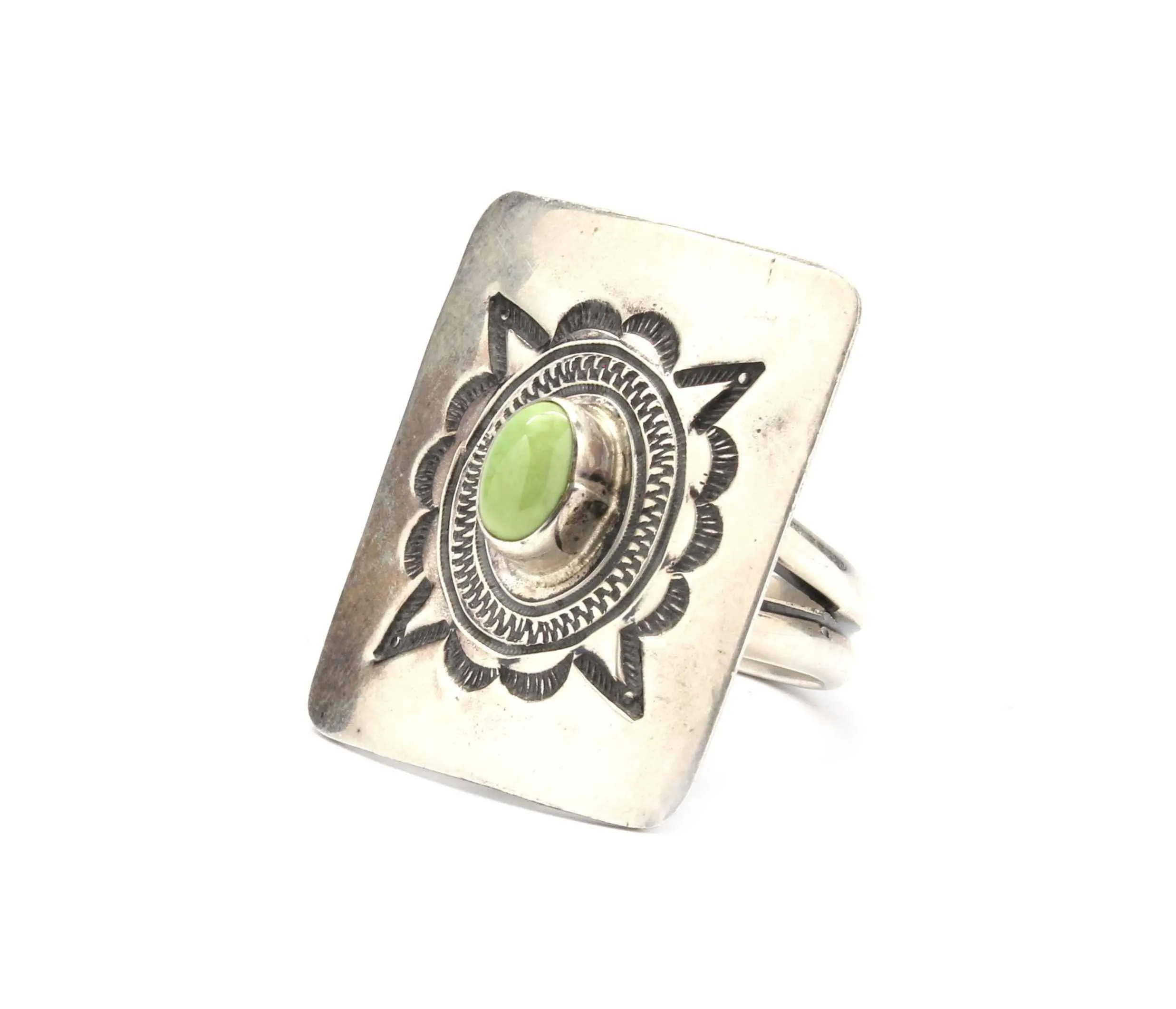 Square Gaspeite Ring