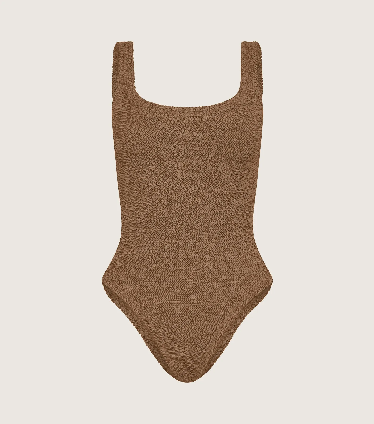 Square Neck Swim - Metallic Cocoa