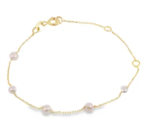 Station Color Stone Bead Bracelet