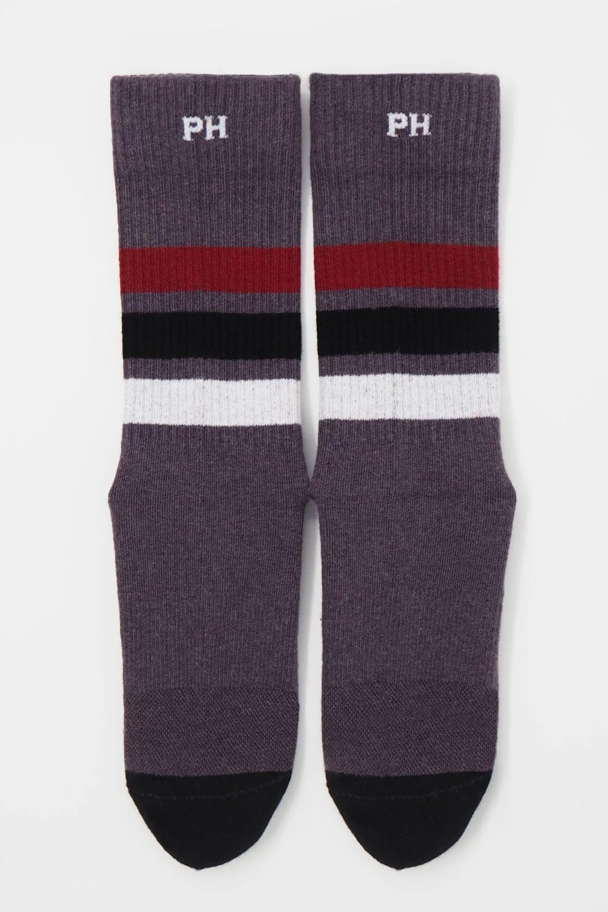 Striped Women's Organic Cotton Trainer Socks | Mauve