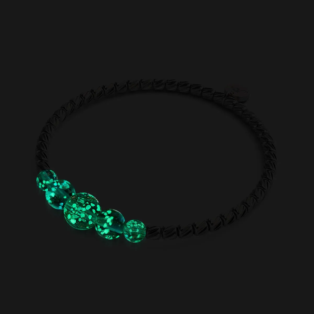 Teal | Silver | Firefly Glass Cascade Bracelet