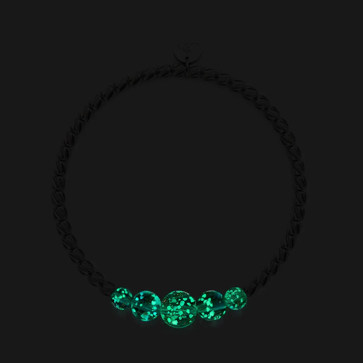 Teal | Silver | Firefly Glass Cascade Bracelet