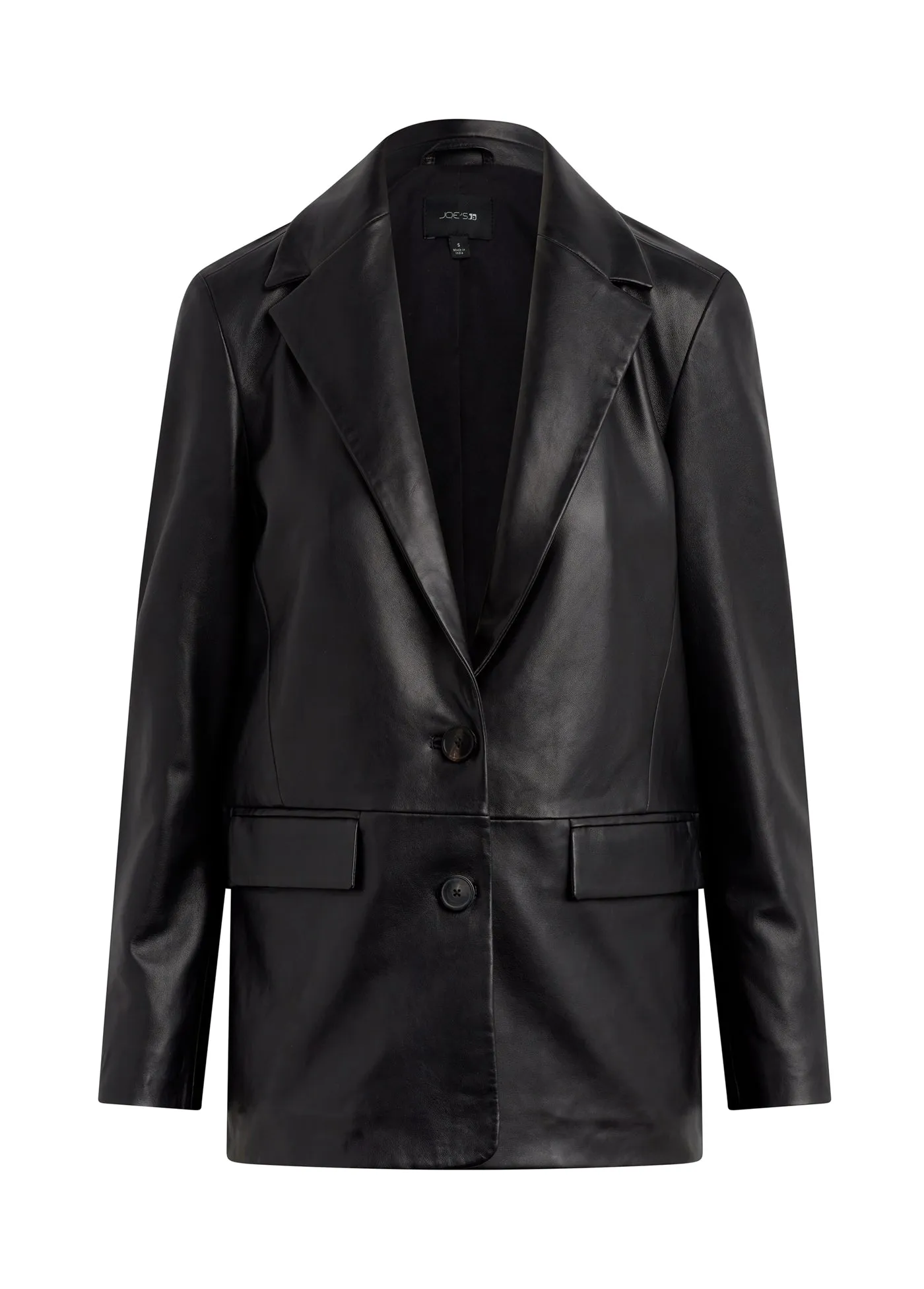 THE NINA BOYFRIEND LEATHER BLAZER