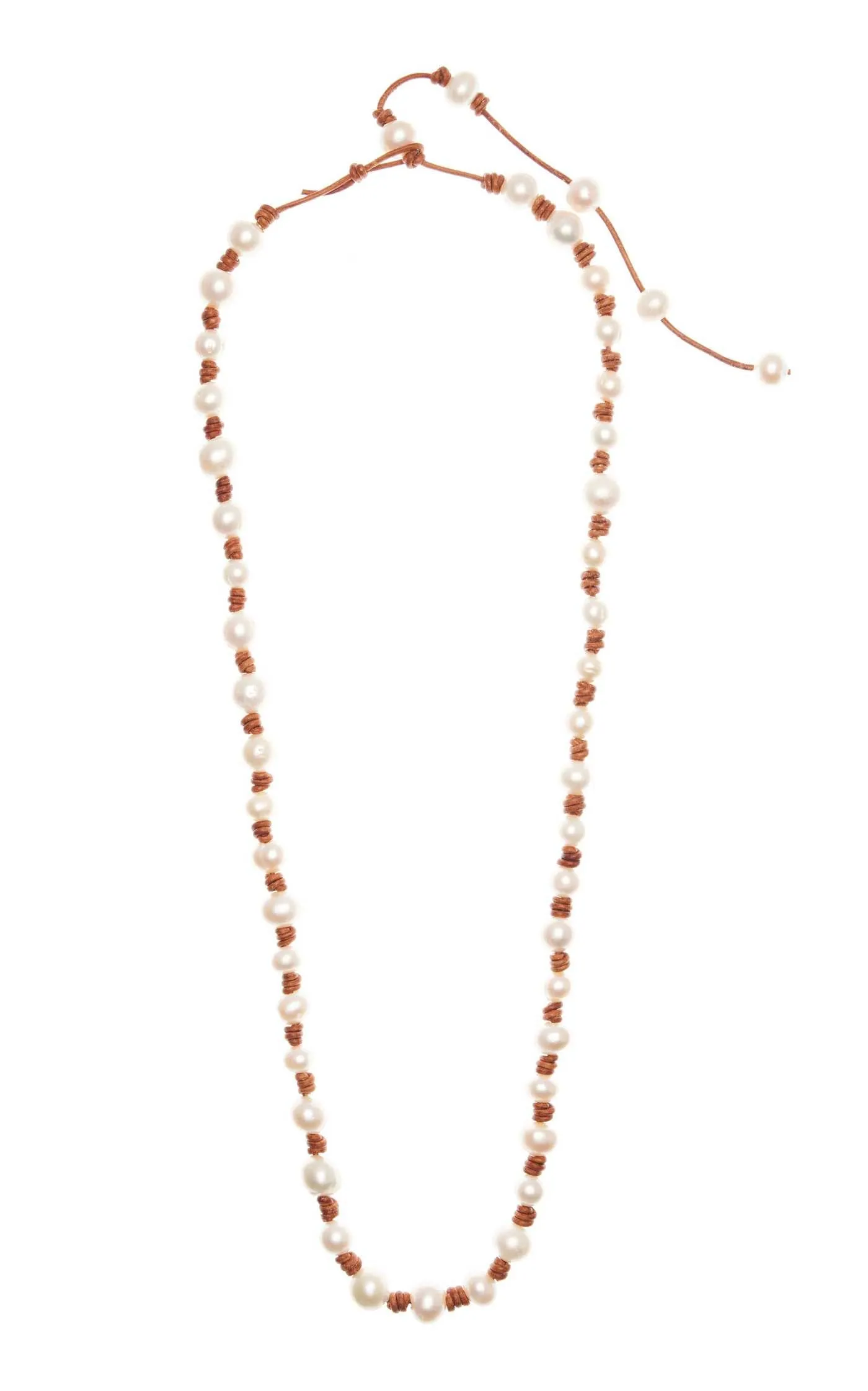 The Ruth Pearl and Leather Necklace