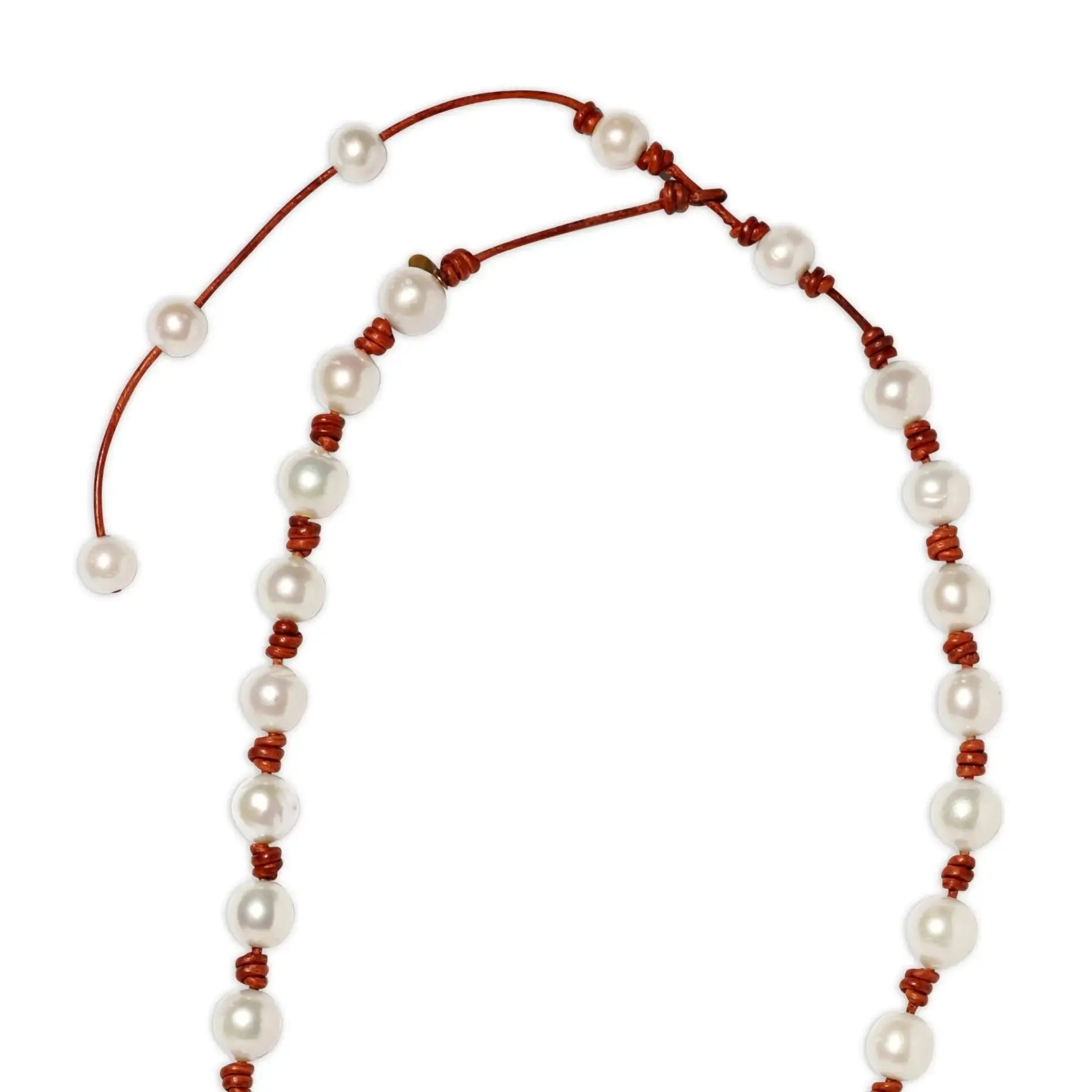 The Ruth Pearl and Leather Necklace