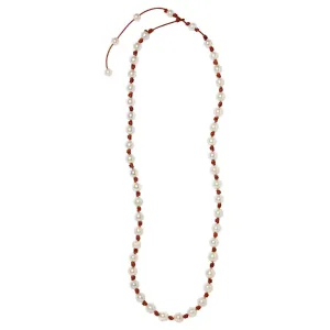 The Ruth Pearl and Leather Necklace